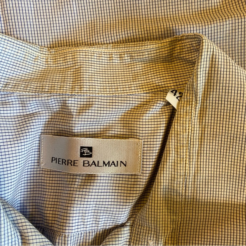 Pierre Balmain Checkered Button Down - image 4